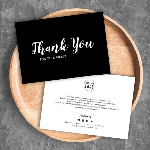 Add Logo Script and Typewriter Thank You Card