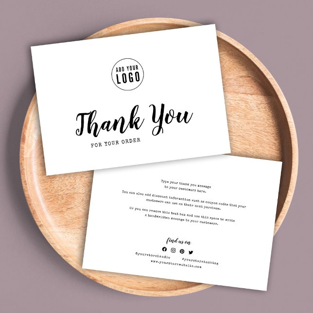 Add Logo Script and Typewriter Thank You Card (Creator Uploaded)