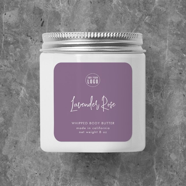 Add Logo Script Custom Colour Minimalist Product Square Sticker (Creator Uploaded)