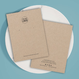 Add Logo Script Typewriter Earring Display Card