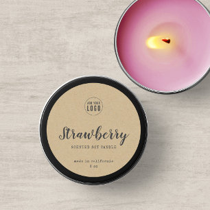 Add Logo Script & Typewriter Kraft Product Label