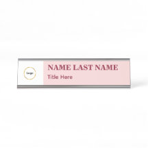 Add Logo Simple Blush Pink Name Title