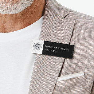 Add Logo Simple Name Lastname Title Black White Tag