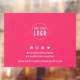 Add Logo Social Media Editable Background Window Cling