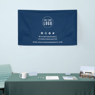 Add Logo Social Media Marketing Custom Colour Banner
