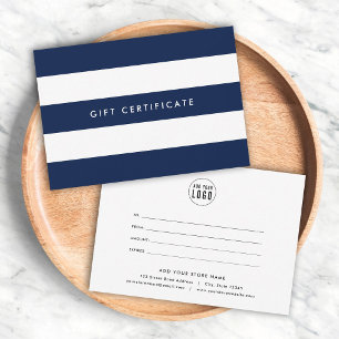 Add Logo Stripes & Custom Colour Gift Certificate