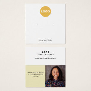 Add Logo Stud Earring Photo  Display Card