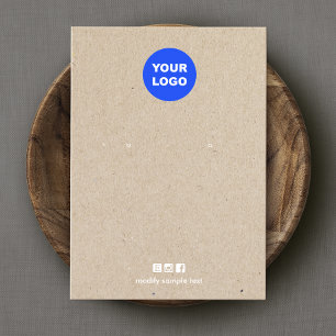 Add Logo Tan Kraft Earring Black Display Card