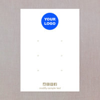 Add Logo Three Hole Earring Display Card