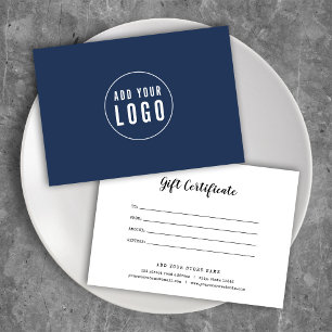 Add Logo Typewriter Custom Colour Gift Certificate