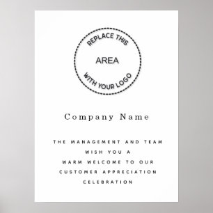 Add Logo Welcome to Customer Appreciation Sign