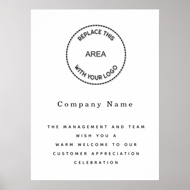 Add Logo Welcome to Customer Appreciation Sign (Front)