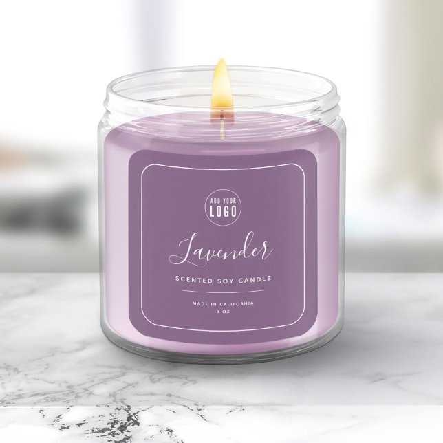 Add Logo White Border Editable Colour Product Labe Square Sticker (Creator Uploaded)