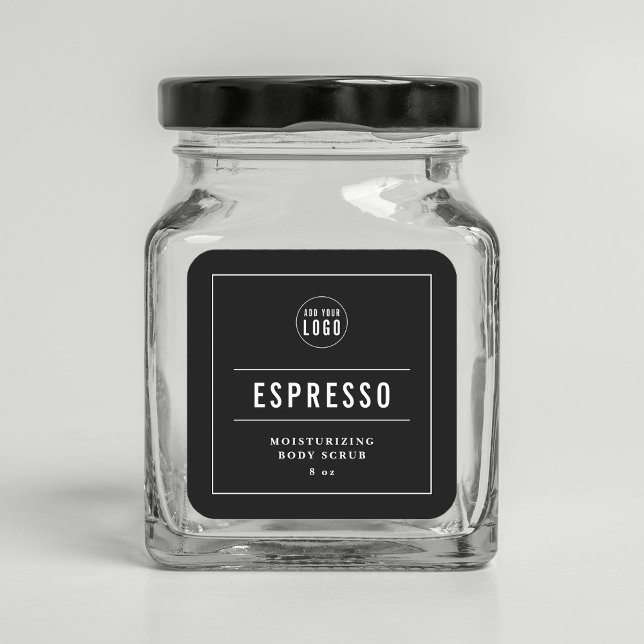 Add Logo White Border & Lines Custom Colours Square Sticker (Creator Uploaded)