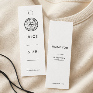 Add Logo White Clothing Price Tag