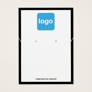 Add Logo White Earring and Necklace Display