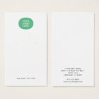 Add Logo White Earrings Display Card
