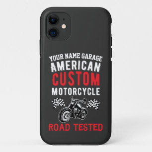 Add Name American Custom Motorcycle Road Tested iPhone 11 Case
