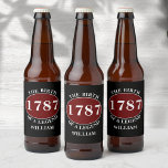 Add Name And Year Birthday Black<br><div class="desc">Make your special someone's birthday extra special with these custom beer bottle labels! Perfect for celebrating any birthday, this personalized label features the recipient's name and birth year. It's the perfect keepsake they can hold on to to remember their special day. Create a unique gift they'll love with this one-of-a-kind...</div>
