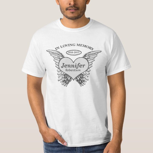 Add Name Angel Wings T-Shirt (Front)