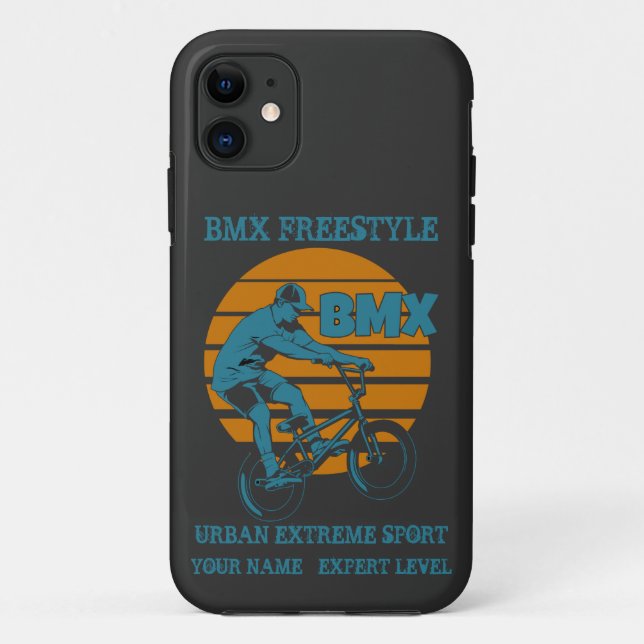 Add Name Change All Text BMX Freestyle Extreme     Case-Mate iPhone Case (Back)