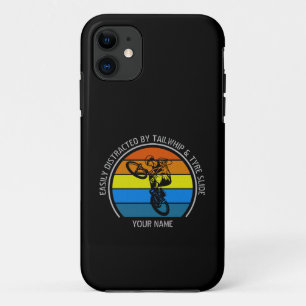 Add Name Change ALL Text Easily Distracted BMX     iPhone 11 Case