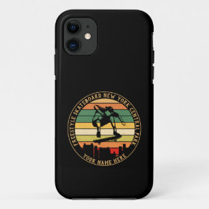 Add Name Change ALL Text Freestyle Skateboard      iPhone 11 Case