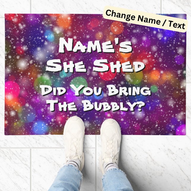 Add Name Change All Text She Shed Front Door Mat (Creator Uploaded)