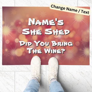 Add Name Change All Text She Shed Front Door Mat