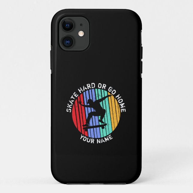 Add Name Change All Text Skate Hard or Go Home     Case-Mate iPhone Case (Back)