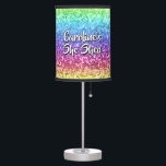 Add Name Change Any Text She Shed Sparkle Rainbow  Table Lamp<br><div class="desc">Add the Name & Text you want to this great She Shed Design - See my store for more great She Shed Gifts.</div>