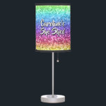 Add Name Change Any Text She Shed Sparkle Rainbow  Table Lamp<br><div class="desc">Add the Name & Text you want to this great She Shed Design - See my store for more great She Shed Gifts.</div>