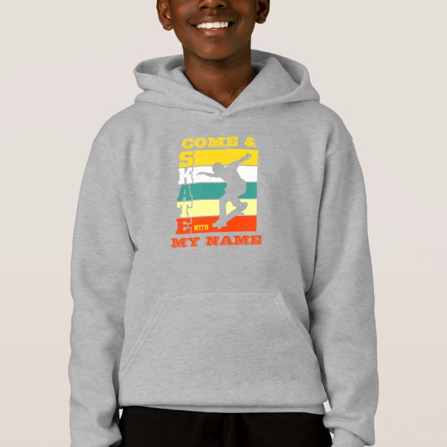 Add Name Change Text Come & Skate With My Name     (Front)