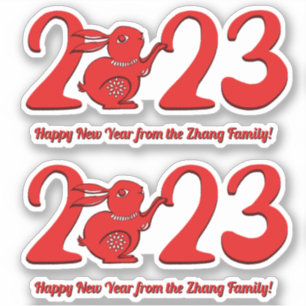 Add Name, Chinese New Year 2023 Year of Rabbit 