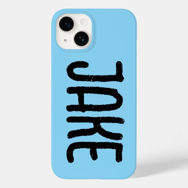 ADD NAME CUSTOM IPHONE CASE BLUE (Back)