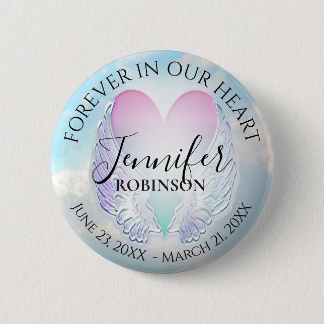 Add Name Custom Memorial 2 Inch Round Button (Front)