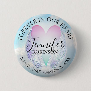 Add Name Custom Memorial 2 Inch Round Button