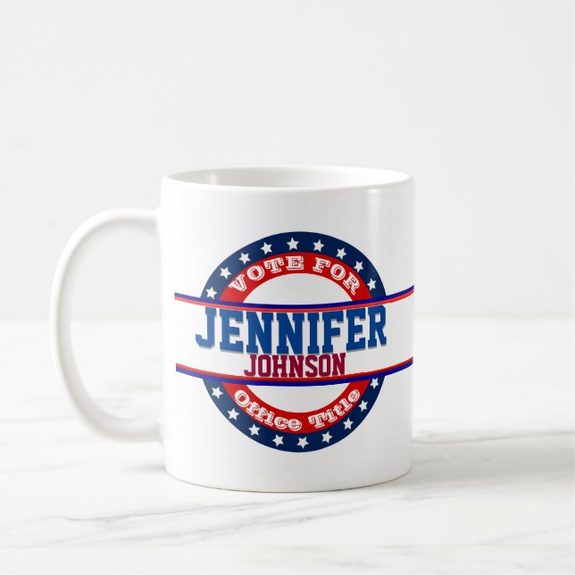 Add Name Custom Political Campaign Coffee Mug (Left)