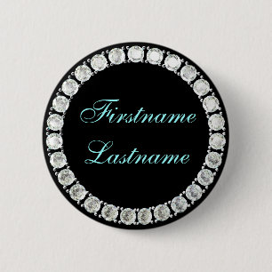 Add name-customizable diamond 2 inch round button