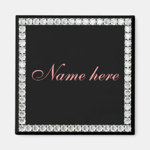 Add name-customizable diamond magnet