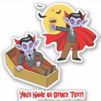 Add Name, Cute Vampires Blood Drink Coffin Bats