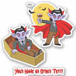Add Name, Cute Vampires Blood Drink Coffin Bats   