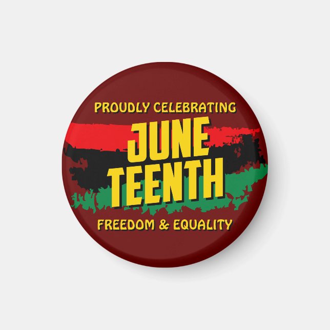 Add Name Edit Text Celebrating Juneteenth Freedom  Magnet (Front)