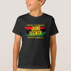 Add Name Edit Text Celebrating Juneteenth Freedom T-Shirt