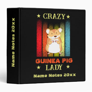 Add Name Edit Text Crazy Guinea Pig Lady   Binder