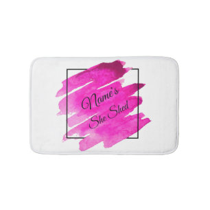 Add Name Edit Text She Shed Mauve Brush Stroke     Bath Mat