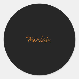 Add Name Elegant Creative Classical Handwriting Classic Round Sticker