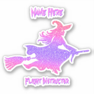 Add Name, Flight Instructor Witch on Flying Broom