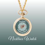 Add name floral introvert solitude green watch<br><div class="desc">This beautiful necklace watch, is perfect for introverts who cherish their "me time." Featuring the calming phrase "Embracing Solitude, " this piece is more than just a timekeeper—it's a stylish statement of self-care. Adorned with a delicate floral design, it adds a touch of nature to your everyday look. Whether you're...</div>