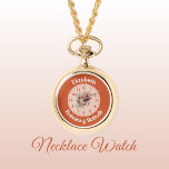 Add name floral introvert solitude orange watch<br><div class="desc">This beautiful necklace watch, is perfect for introverts who cherish their "me time." Featuring the calming phrase "Embracing Solitude, " this piece is more than just a timekeeper—it's a stylish statement of self-care. Adorned with a delicate floral design, it adds a touch of nature to your everyday look. Whether you're...</div>